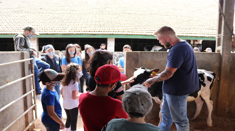 Cooperativa incentiva participação de crianças na produção de leite